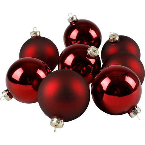 Weihnachtsbaumkugeln 12er-Set rot Christbaumkugel Baumschmuck 3cm Weihnachtsdeko (1/2)