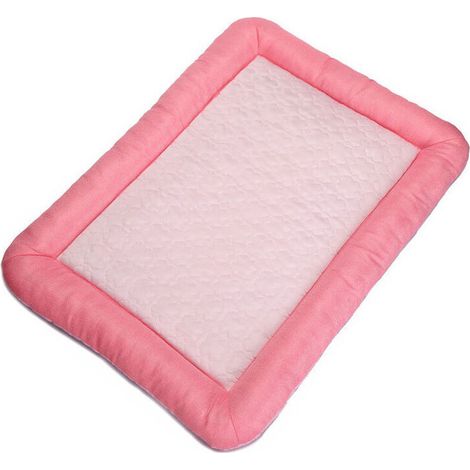 Lit à traversin pour chien 45×32 cm ,Lit pour chien ou chat avec traversin confortable,idéal pour les races de chiens miniatures ,rose (1/3)