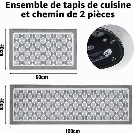 Kitchen Rug Set Kitchen Rugs Doormats Non Slip Washable Kitchen Mat Sets Anti Fatigue Kitchen Mat Home Office Decor (1/3)