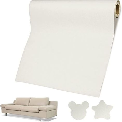 Housse de canapé, patch de réparation en cuir auto-adhésif, 50 x 137 cm, beige, rouleau adhésif pour cuir, patch de réparation pour canapés, sièges auto, sacs à main, vestes, projets de bricolage (1/5)