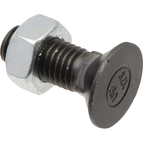 Bullone per aratro con dado, filettatura M14x2, lunghezza 40 mm, norma DIN 608, per aratro 1440812