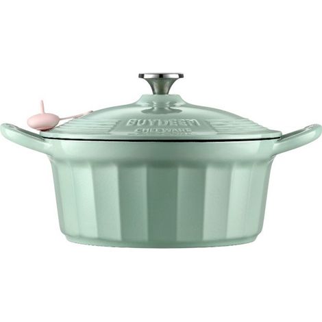 BUYDEEM Emailliertes Gusseisengefäß, 3,9 l, Modell CP551, Farbe: Cozy Greenish (1/3)