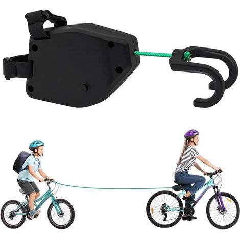 Barre Traction Velo Enfant, Corde de Traction pour vélo de 2,5 m, Corde de remorquage rétractable pour Enfants, Corde de remorquage (1/4)