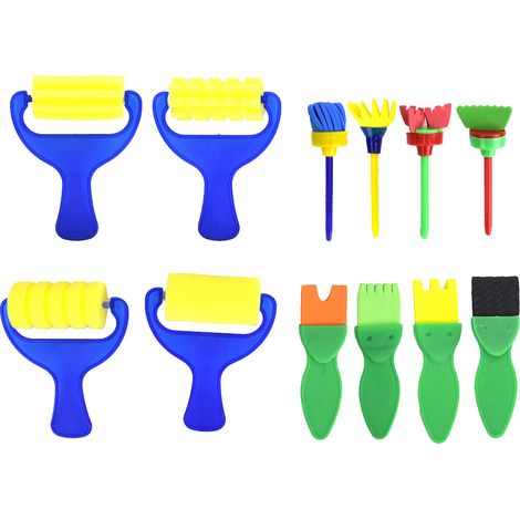 12 Pinceaux Éponge Peinture Enfants Jouets Dessin DIY Matériel Art Créatif Loisirs Créatifs (1/5)