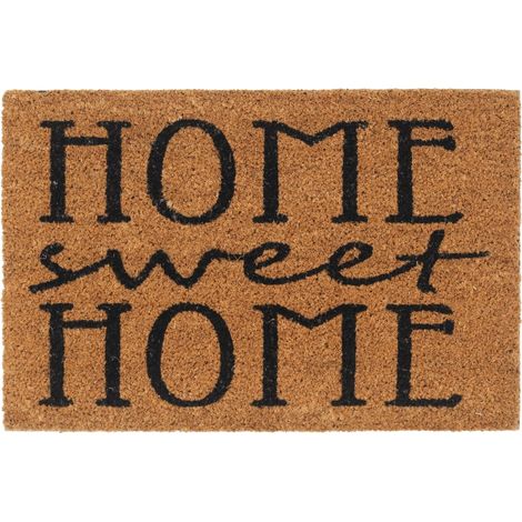 Tapis de porte-Paillasson naturel 40x60 cm fibre de coco touffeté 732398 (1/5)