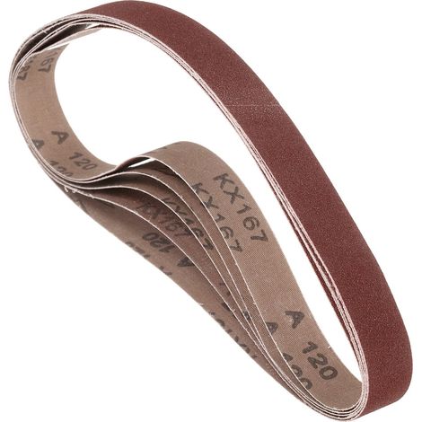 5 Pcs Bandes Abrasives 25mm x 762mm 120 Grain Pour Ponceuse A Bande (1/5)
