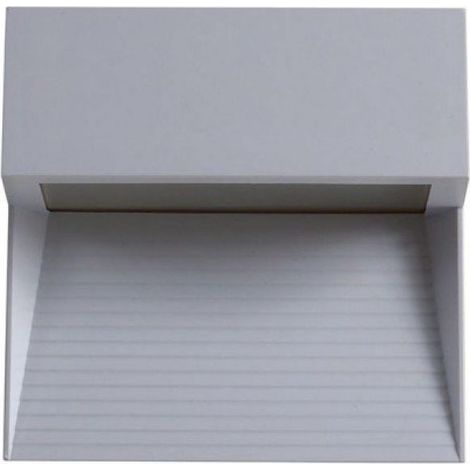3W FARETTO INCASSO LED LUCE SCALE CORPO  GRIGGIO QUADRATO BIANCO CALDO 3000K                             - Luce CALDA (1/5)