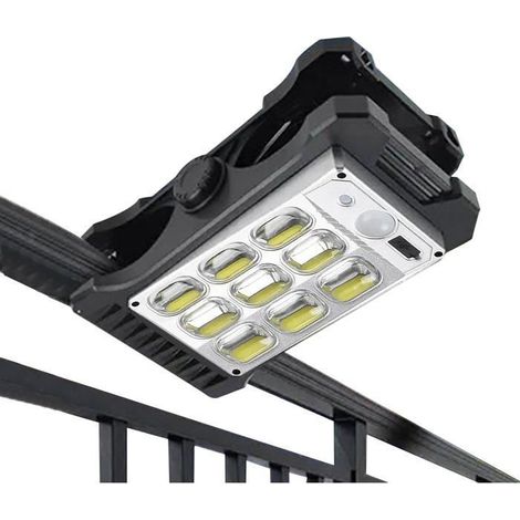 Lampe Solaire Clip COB 3 Modes Capteur - Étanche IP65 pour Jardin Clôture Terrasse Portail Allée Abri Garage (1/5)