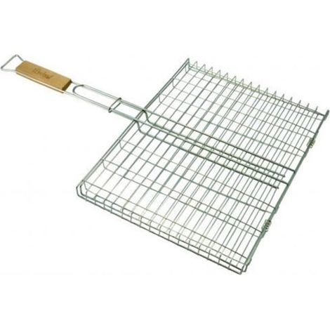 Barbecue mobile avec serrure, poignée en bois, rectangulaire, 38x29 cm, (1/5)