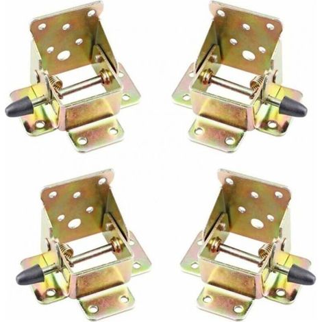 4 Pcs Folding Table Leg, Foldable Support Frame, Self-Locking Hinges, Workbench Folding Hinge Hardware, Folding Legs, Folding Locking Extension (1/5)