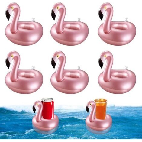 Green Mobility-Lot de 6 porte-bouteilles flottants gonflables pour animaux aquatiques et fêtes à la piscine, idéal pour les réunions de famille, le camping et les activités de plein air (1/4)