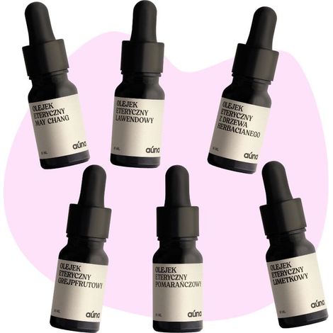 Set di 6 oli essenziali naturali (lavanda, lime, may chang, arancia, tea tree, pompelmo)