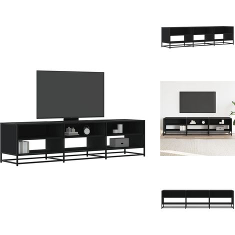 Meuble TV noir 180x40x46 cm bois d'ingénierie - Meuble TV - Meubles TV - Support TV - Banc TV (1/5)