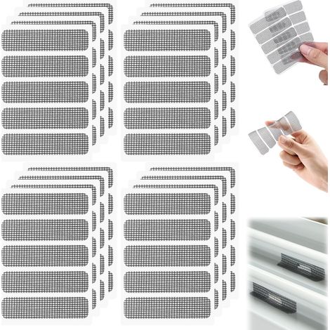 200 Pièces Réparation Fenêtre kit, Autocollants Réparation de Moustiquaires (1/5)