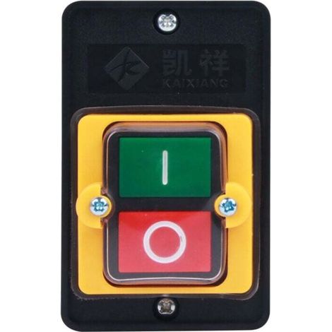 Interrupteur à bouton-poussoir AC220V/380V 10A monophasé/triphasé interrupteur à bouton-poussoir de contrôle de puissance étanche avec boîtier bouton de commande marche/arrêt interrupteur de machine-o