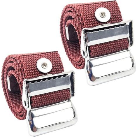 Lot de 2 sangles de jambe universelles pour échasses - Kit de sangles de fixation réglables en nylon pour cloison sèche - Sangles de cheville - Pièces de rechange (1/4)