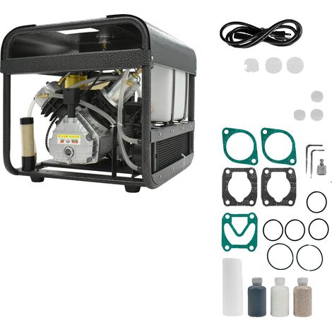 Compresor de aire, 4500 PSI de alta presión, sistema de refrigeración por agua, versión con parada automática, 220 V (1/2)