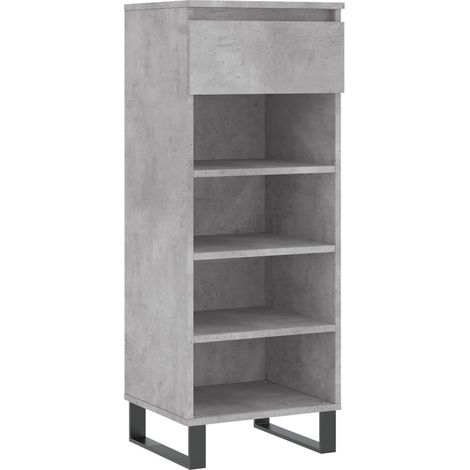 Maison Exclusive - Scarpiera Grigio Cemento 40x36x105 cm in Legno Multistrato