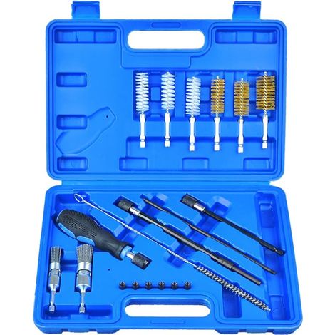 19 pcs Nettoyage de Siege injecteur et de l'arbre de l'injecteur kit de Nettoyage d'injecteur, Elimine Facilement la Rouille et Les résidus de Combustion (1/5)