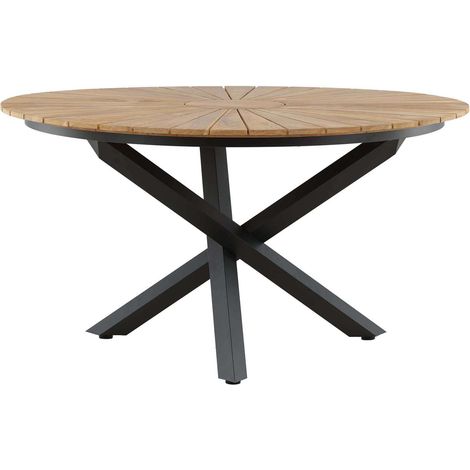 Table de jardin Ø140 en teck Mexico (1/5)