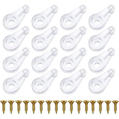 4-mm-Glasclips – 80er-Packung mit goldenen Schrauben und transparenten Clips für Glasrahmen und Möbel