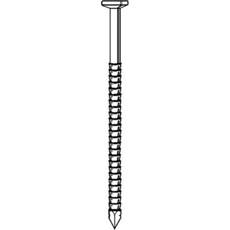 Pointe Annelée en Vrac Tête Plate Inox A4 - 31/34x70 mm en Seau de 5 kg - D-Work (1/5)