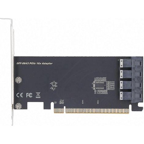PCIe-zu-U.2-4-Port-Adapter SFF-8643, PCIe 3.0 x16-Erweiterungskarte für schnelle Datenübertragung für Desktop-Computer (1/5)