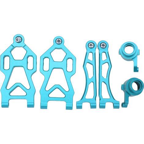 Bras de suspension avant supérieurs et inférieurs avec coupelles pour voitures RC SCY 1/16 16101PRO 16102 (bleu) (1/5)