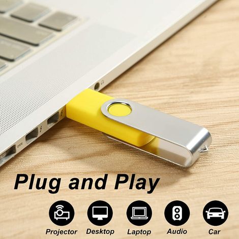 Un vero alleato per l'archiviazione dei dati, questa chiavetta USB portatile supporta diversi sistemi operativi e presenta un design girevole a 360 gradi, che garantisce un'archiviazione dei dati sicu (1/4)