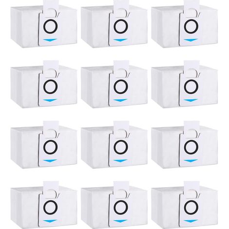12er-Pack Staubsaugerbeutel, Zubehör, kompatibel mit Ecovacs Deebot X1 Omni, X1 e Omni, X1 TURBO, T20 Omni, Ersatz-Staubbeutel für Ecovacs Deebot Staubsauger (1/5)