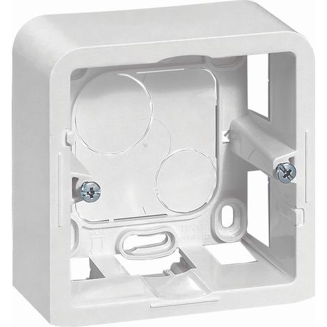 Legrand – Cadre mosaïc 2 modules 40mm blanc – Boitier de protection pour prise électrique – Résistant aux chocs – Pour installations électriques intérieures