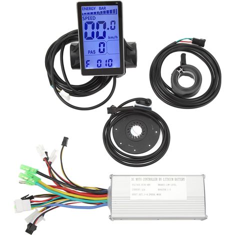 Kit Conversion Vélo Électrique 22A Contrôleur Lithium M5 Écran Panneau Poignée Gaz Assistance Pédalage Connecteur SM Modification Bicyclette (1/5)
