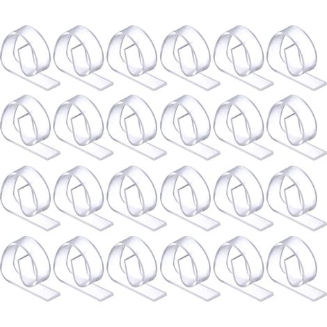 24 Stück Kunststoff-Tischdeckenklammern, transparente Tischdeckenklammern, Halterungsklammern für Picknick-Partys (1/5)