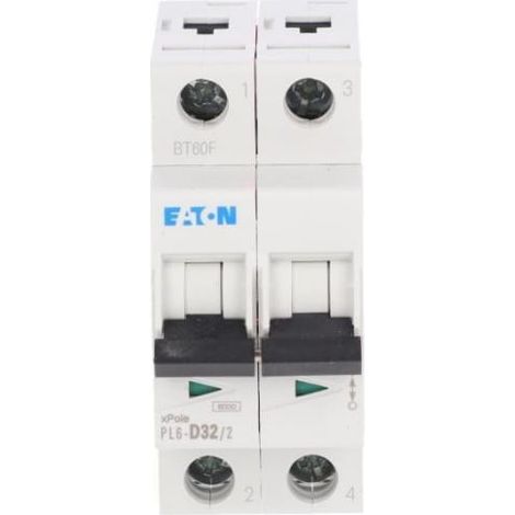 Interruttore automatico 2P D 32A 6kA AC PL6-D32/2 286582