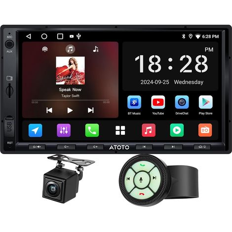 AC-44F8 télécommande sans Fil, pour A5LG2A7T-S01, Autoradio 2 Din, 7" Écran Tactile Récepteurs multimédia, Connexion WiFi/Bluetooth/USB, Caméra de recul (1/5)