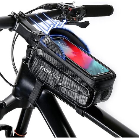 Rahmentasche Fahrrad wasserdicht Schwarz-2 (1/5)