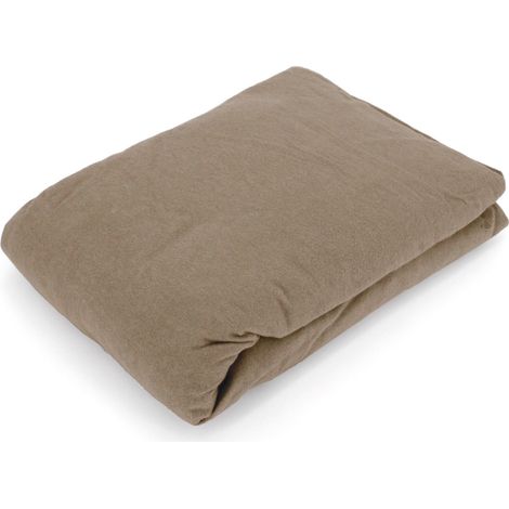 Drap housse flanelle unie WALES 160x200 cm (1/5)