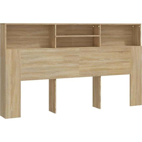 Maison Exclusive - Mueble cabecero color roble Sonoma 180x19x103, (1/5)