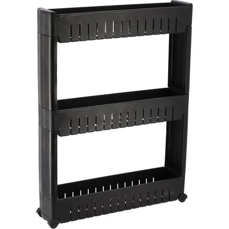Armario pp 3 niveles con ruedas - negro - Tendance (1/2)