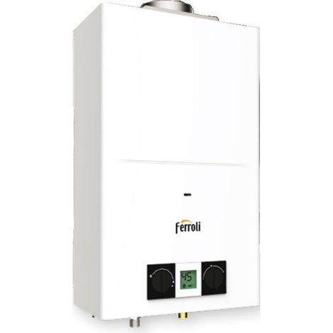 Gas Warmwasserbereiter ferroli Modell Standard Kupfer 26 8 kW farblos