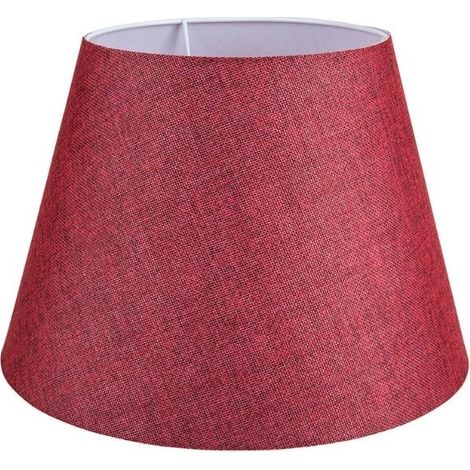 Lámpara de mesa con base blanca y pantalla de tela roja - LAGUNAH372865 (1/4)