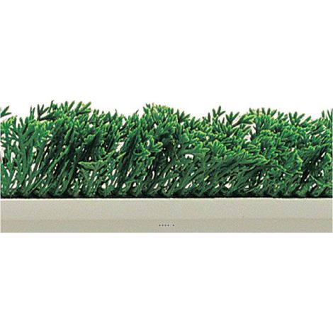 Séparateur barrette Feuilles PE Cyprés vert H7cm L75cm socle blanc - dimhaut: H 7 cm - couleur: Vert