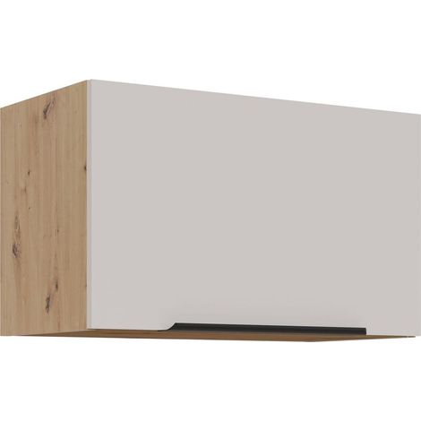 Küchen Kurzhängeschrank 60 cm SOLANO Kaschmir beige matt + Eiche Artisan matt Küchenzeile Küchenblock Küche Einbauküche (1/5)