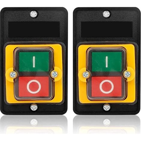 2 pièces Bouton-poussoir AC220V / 380V 10A Bouton-poussoir Imperméable Bouton Poussoir ON/OFF Utilisé pour Machines Textiles d'Équipement Mécanique (1/5)
