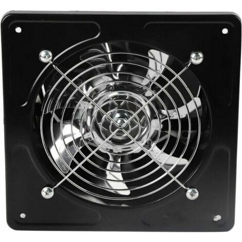 Dauerlüfter, Dauerventilator, 15,2 cm Dunstabzugshaube, 150 mm Öffnung, 40 W, Wandhaube für Küche, Bad (Schwarz), INHHUB