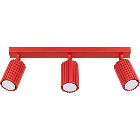 Plafoniere Karbon rosso 45x16.5x6.5cm Alluminio Sollux (1/5)