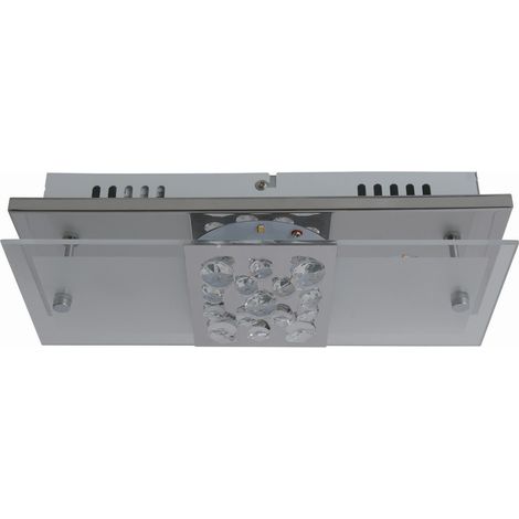 Naeve CHUR Plafonnier semi-encastré à LED intégré 30 x 12 cm, chrome 3 000 K (1/5)
