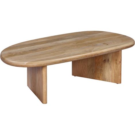 sweeek - Ovaler Couchtisch aus Mangoholz