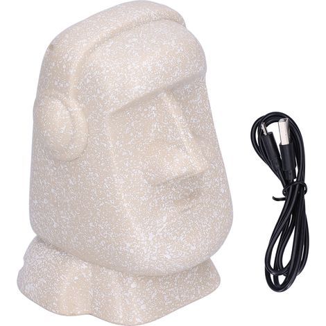 Haut-parleur Bluetooth Statue de l'Île de Pâques Forme Pierre Homme Enceinte USB Rechargeable (1/5)