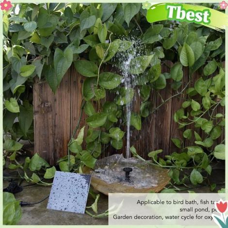 Tbest kit de pompe de fontaine à eau solaire Pompe de Fontaine à Eau Solaire, Ascenseur de 120cm, Conception jouets securite (1/4)